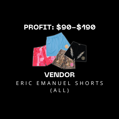 Eric Emanuel Shorts Vendor